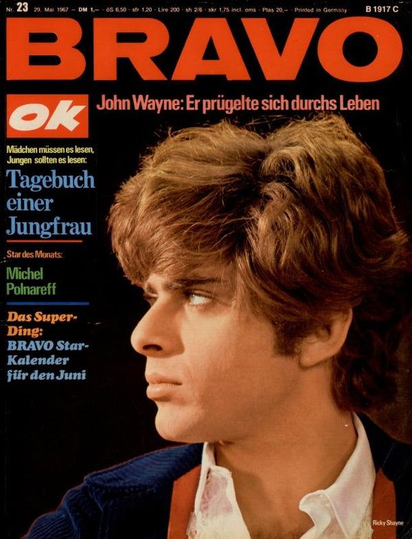 BRAVO Nr. 23 vom 29 mai 1967 – Titelseite: Ricky Shayne