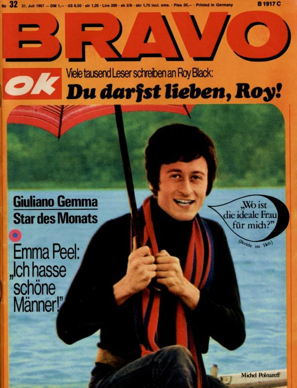 BRAVO Nr. 32 vom 31.07.1967 – Titelseite: Michel Polnareff