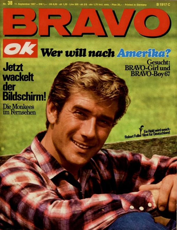 BRAVO Nr. 38 vom 11 septembre 1967 – Titelseite: Robert Fuller