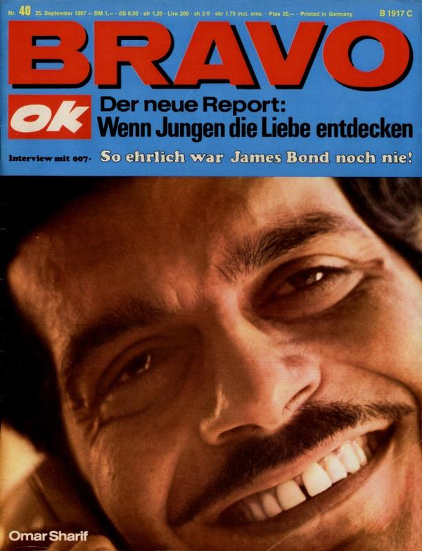 BRAVO Nr. 40 vom 25 septembre 1967 – Titelseite: Omar Sharif