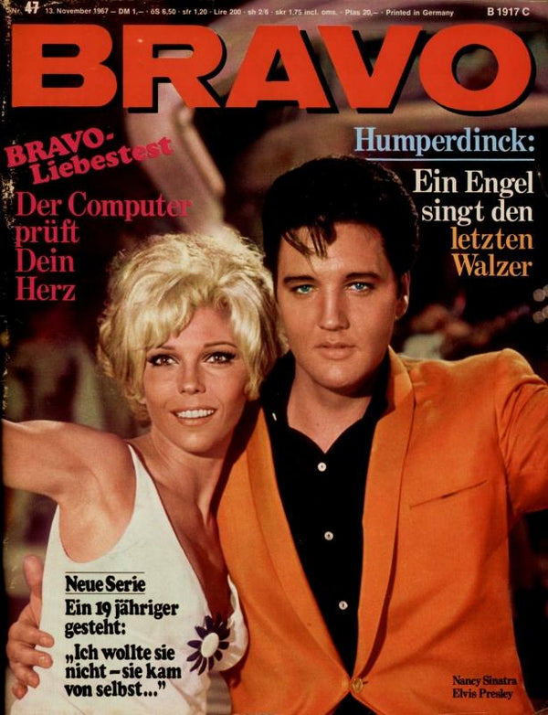 BRAVO Nr. 47 vom 13 novembre 1967 – Titelseite: Elvis Presley, Nancy Sinatra