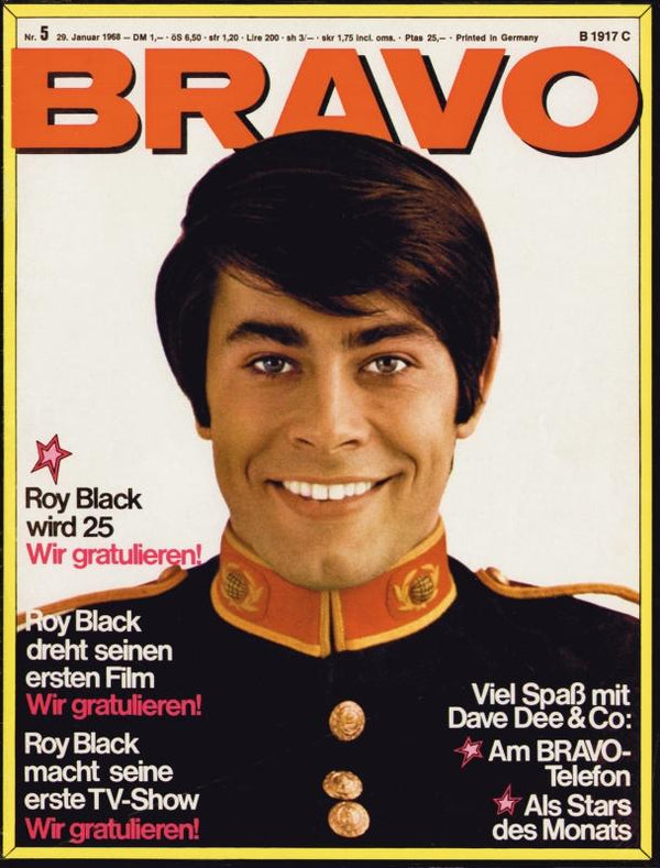 BRAVO Nr. 5 vom 29.01.1968 – Titelseite: Roy Black