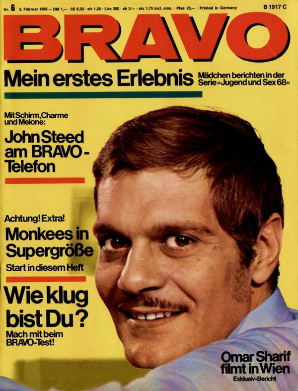 BRAVO Nr. 6 vom 5 février 1968 – Titelseite: Omar Sharif