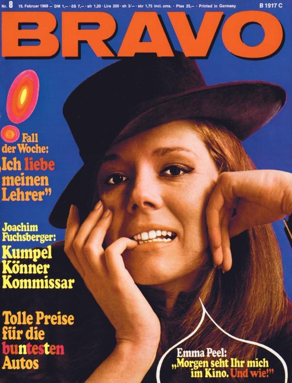 BRAVO Nr. 8 vom 19 février 1968 – Titelseite: Diana Rigg