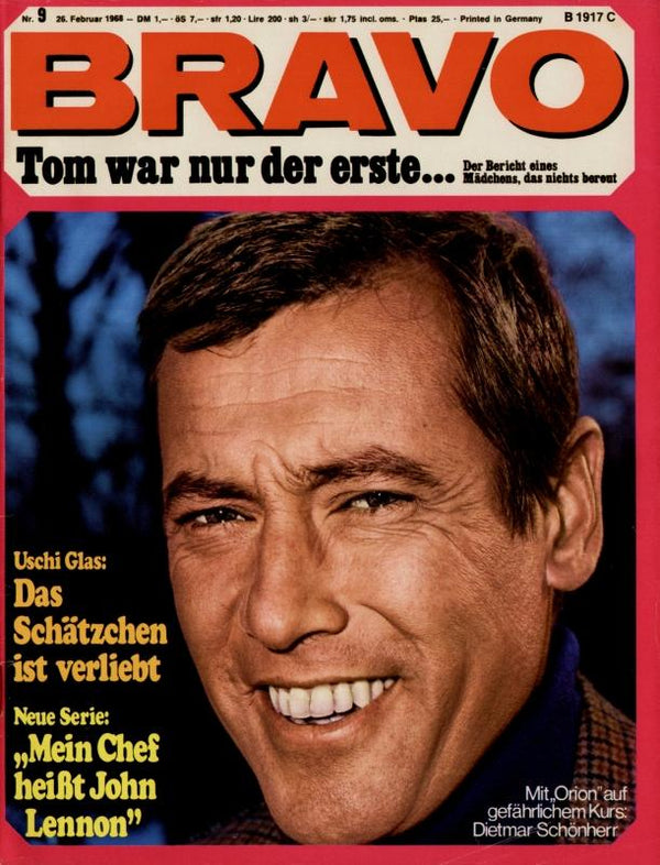 BRAVO Nr. 9 vom 26 février 1968 – Titelseite: Dietmar Schönherr