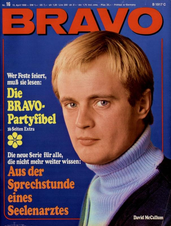 BRAVO Nr. 16 vom 15.04.1968 – Titelseite: David McCallum