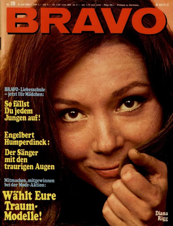 BRAVO Nr. 28 vom 8 juillet 1968 – Titelseite: Diana Rigg