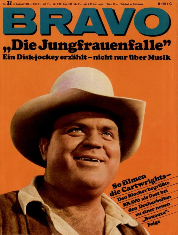 BRAVO Nr. 32 vom 05.08.1968 – Titelseite: Dan Blocker