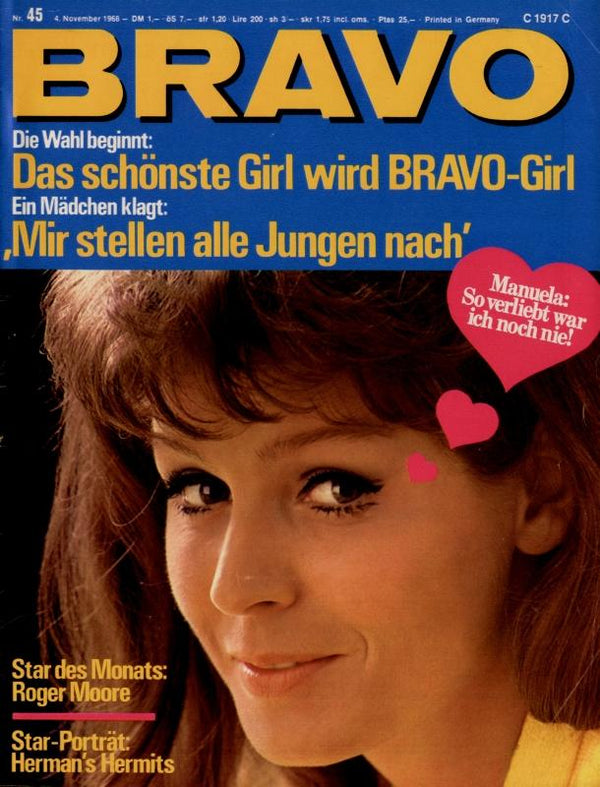 BRAVO Nr. 45 vom 4 novembre 1968 – Titelseite: Manuela