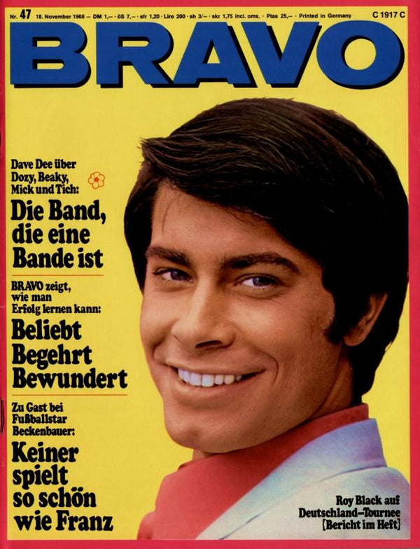 BRAVO Nr. 47 vom 18.11.1968 – Titelseite: Roy Black