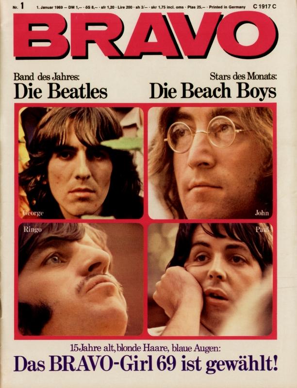 BRAVO Magazin - Alle Ausgaben von 1969 Nr. 01