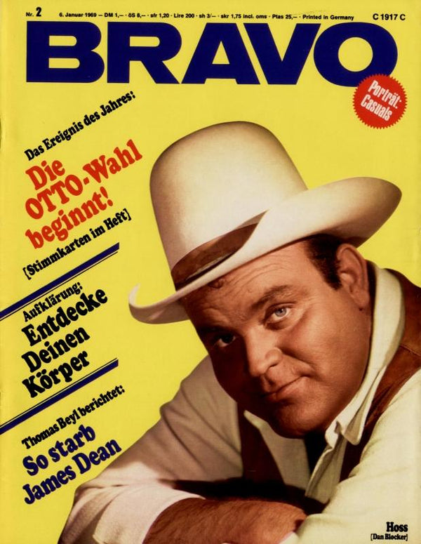 BRAVO Nr. 2 vom 06.01.1969 – Titelseite: Dan Blocker