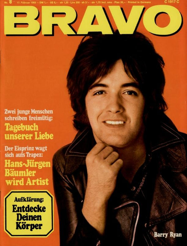 BRAVO Nr. 8 vom 17 février 1969 – Titelseite: Barry Ryan