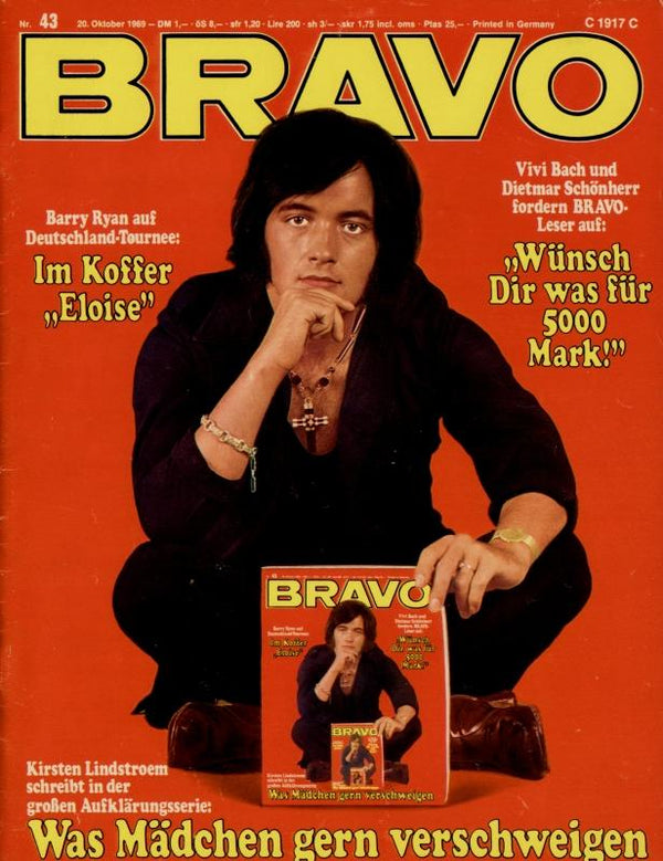 BRAVO Nr. 43 vom 20 octobre 1969 – Titelseite: Barry Ryan