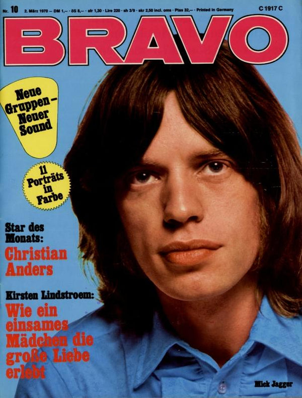BRAVO Nr. 10 vom 2 mars 1970 – Titelseite: Mick Jagger
