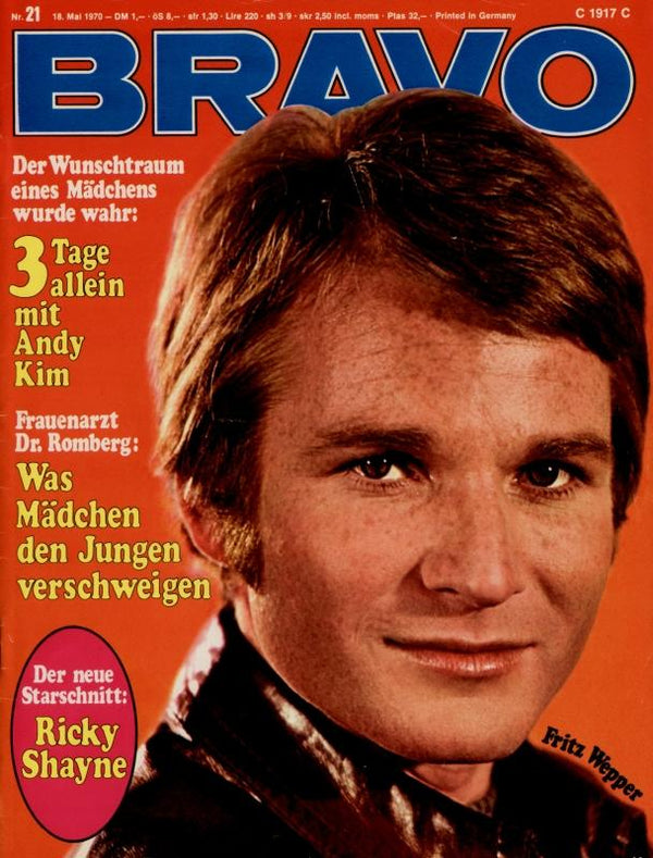 BRAVO Nr. 21 vom 18 mai 1970 – Titelseite: Fritz Wepper
