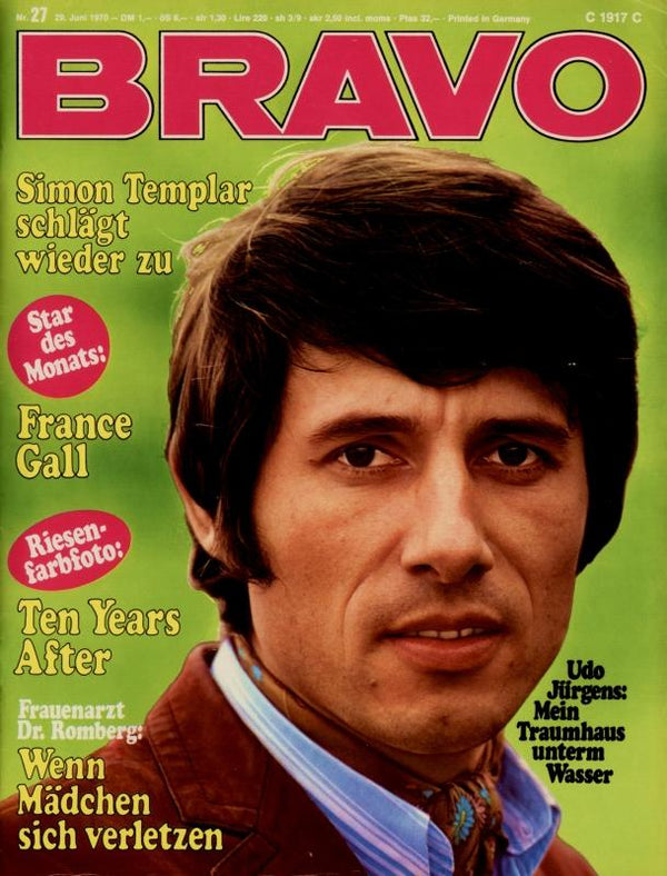 BRAVO Nr. 27 vom June 29, 1970 – Titelseite: Udo Jürgens