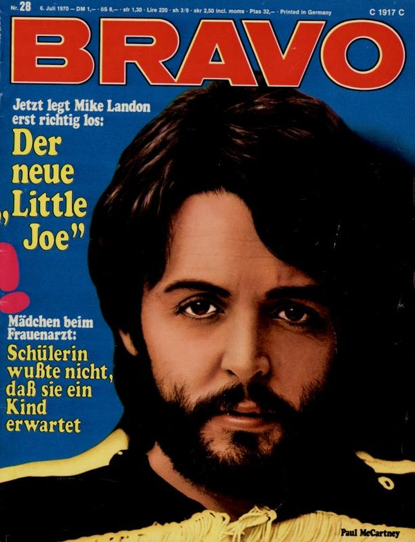 BRAVO Nr. 28 vom 6 juillet 1970 – Titelseite: Paul McCartney