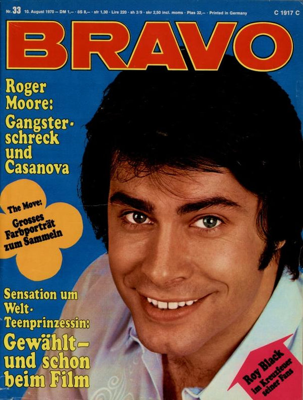 BRAVO Nr. 33 vom 10.08.1970 – Titelseite: Roy Black