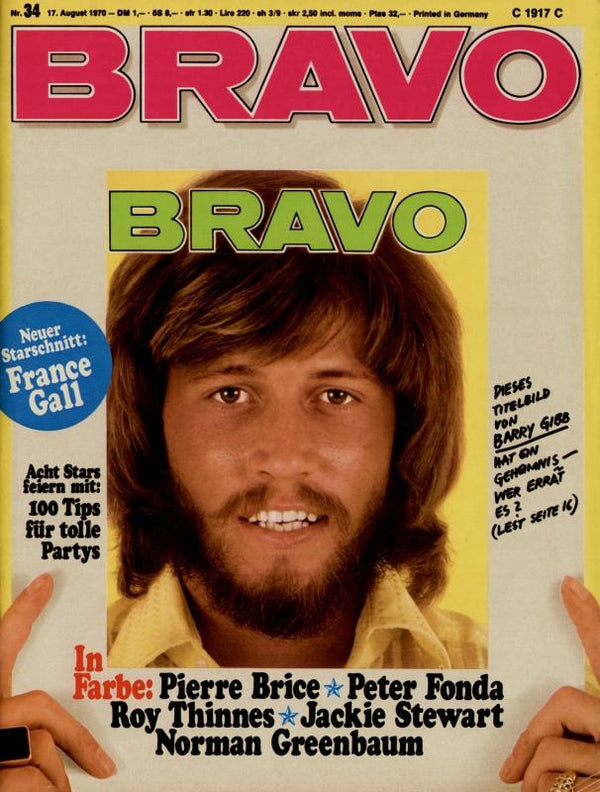 BRAVO Nr. 34 vom 17.08.1970 – Titelseite: Barry Gibb