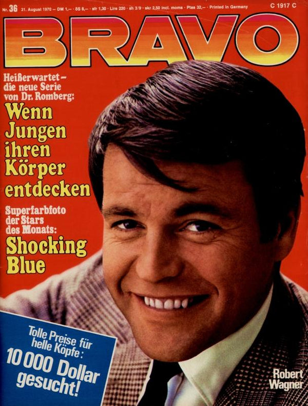BRAVO Nr. 36 vom 31.08.1970 – Titelseite: Robert Wagner