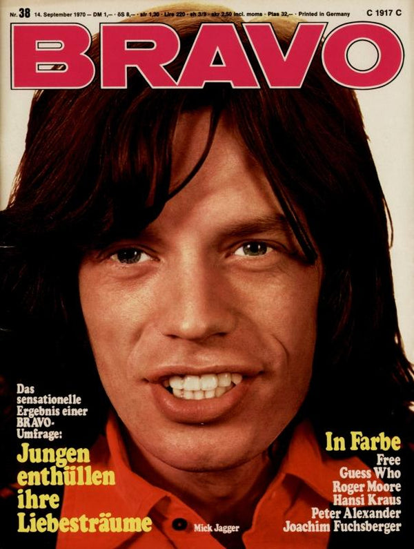 BRAVO Nr. 38 vom 14 septembre 1970 – Titelseite: Mick Jagger