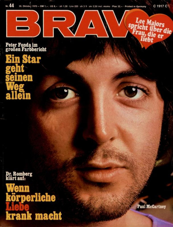 BRAVO Nr. 44 vom 26 octobre 1970 – Titelseite: Paul McCartney