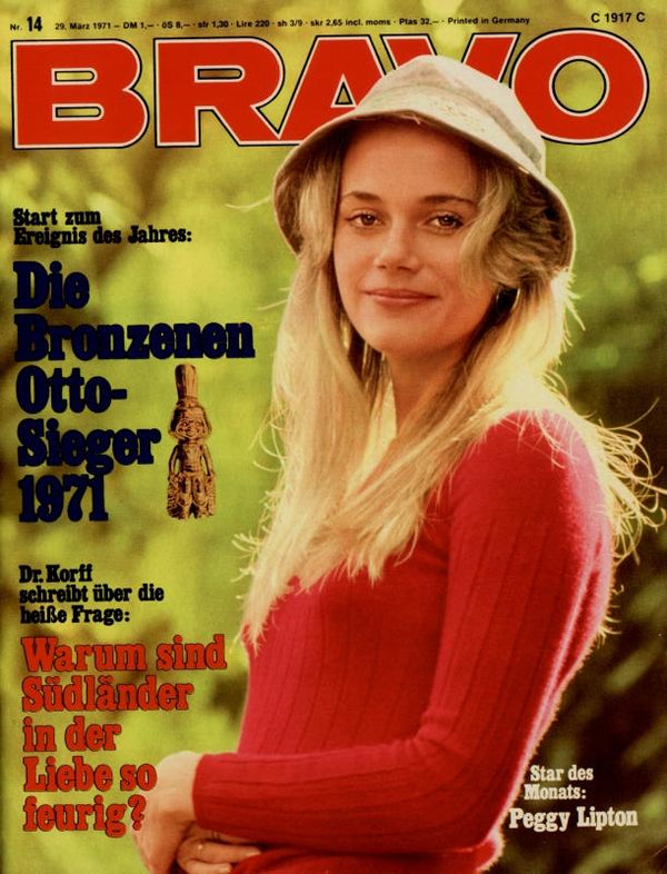 BRAVO Nr. 14 vom 29 mars 1971 – Titelseite: Peggy Lipton
