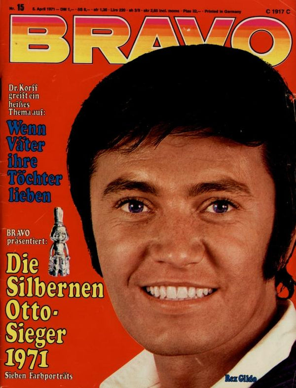 BRAVO Nr. 15 vom 5 avril 1971 – Titelseite: Rex Gildo