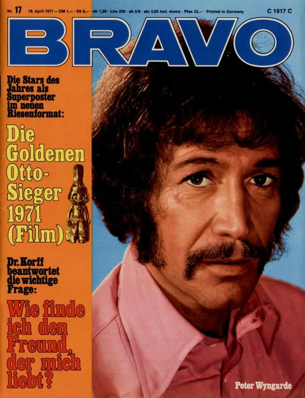 BRAVO Nr. 17 vom 19.04.1971 – Titelseite: Peter Wyngarde