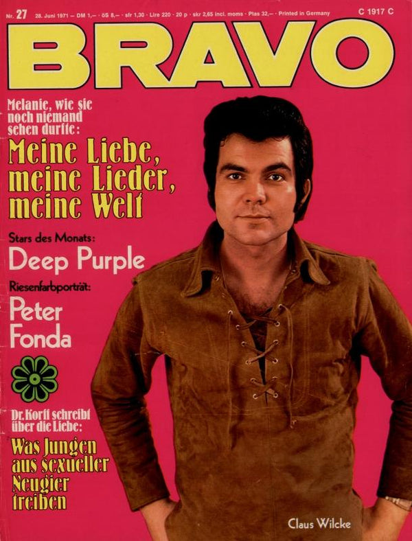 BRAVO Nr. 27 vom 28.06.1971 – Titelseite: Claus Wilcke