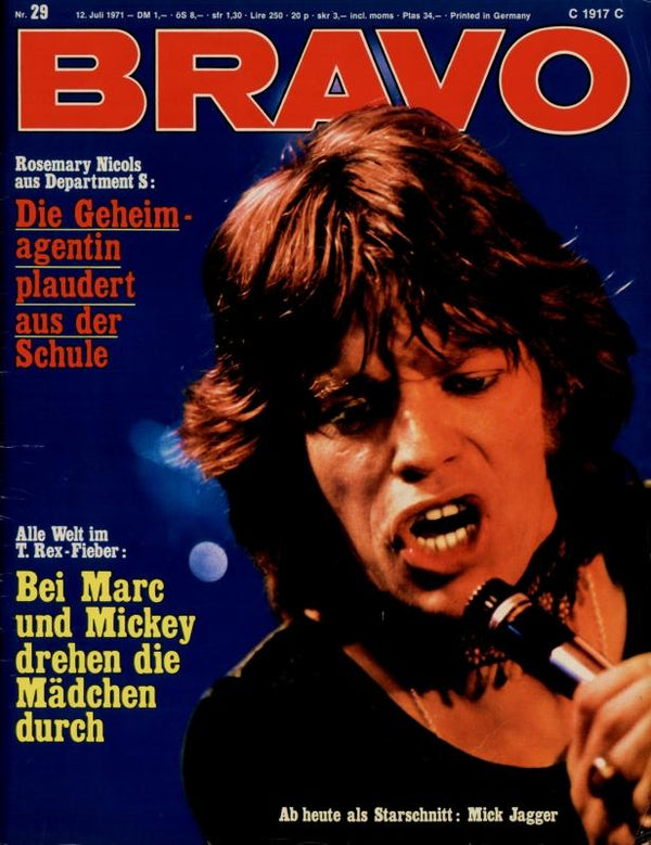 BRAVO Nr. 29 vom 12 juillet 1971 – Titelseite: Mick Jagger