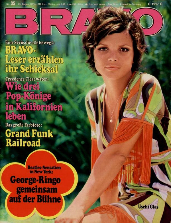 BRAVO Nr. 35 vom 23 août 1971 – Titelseite: Verre Uschi