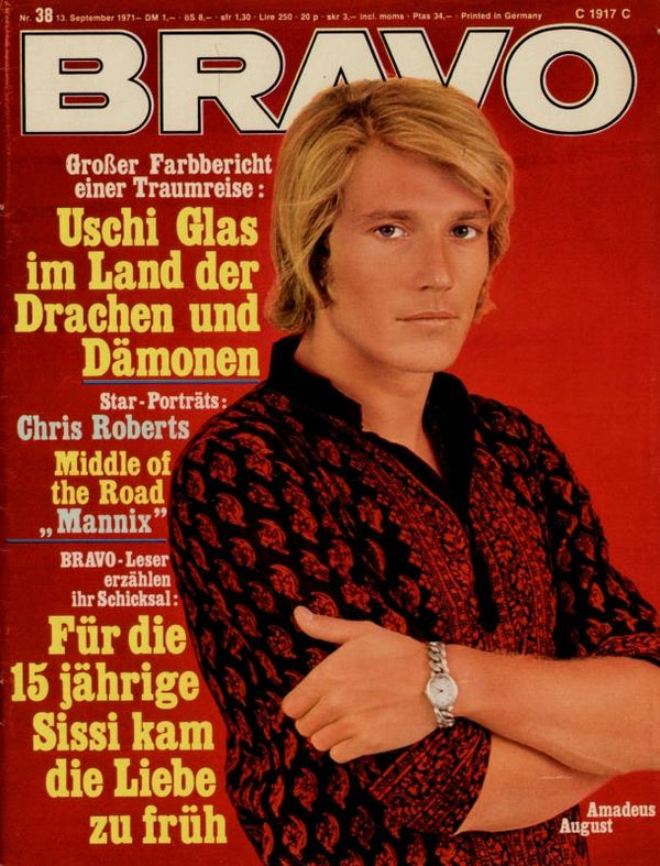 BRAVO Nr. 38 vom September 13, 1971 – Titelseite: Amadeus August