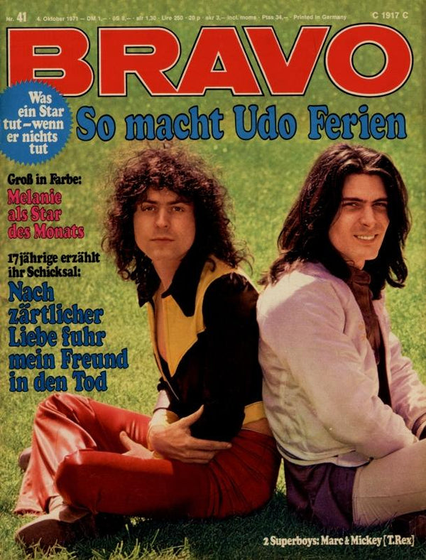 BRAVO Nr. 41 vom 4 octobre 1971 – Titelseite: T. Rex