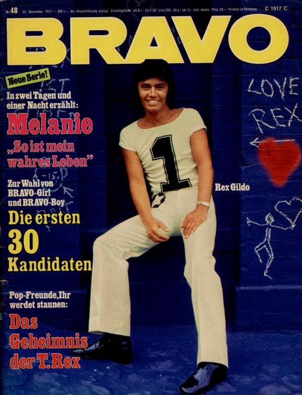 BRAVO Nr. 48 vom 22 novembre 1971 – Titelseite: Rex Gildo