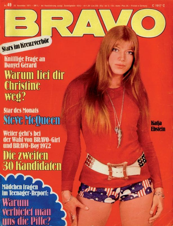 BRAVO Nr. 49 vom 29 novembre 1971 – Titelseite: Katja Ebstein