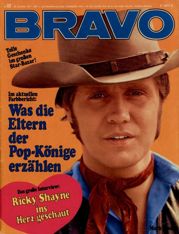 BRAVO Nr. 52 vom 20 décembre 1971 – Titelseite: Mark Slade