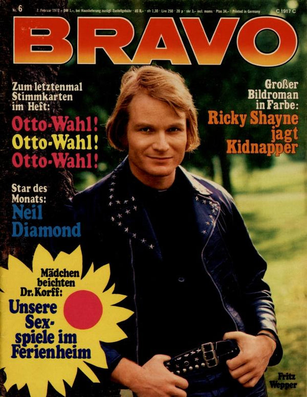 BRAVO Nr. 6 vom 2 février 1972 – Titelseite: Fritz Wepper