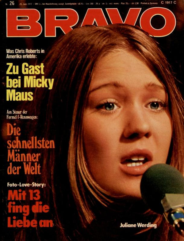 BRAVO Nr. 26 vom 21 juin 1972 – Titelseite: Juliane Werding