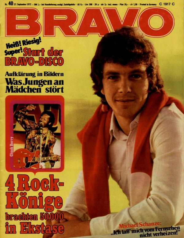 BRAVO Nr. 40 vom 27.09.1972 – Titelseite: Michael Schanze