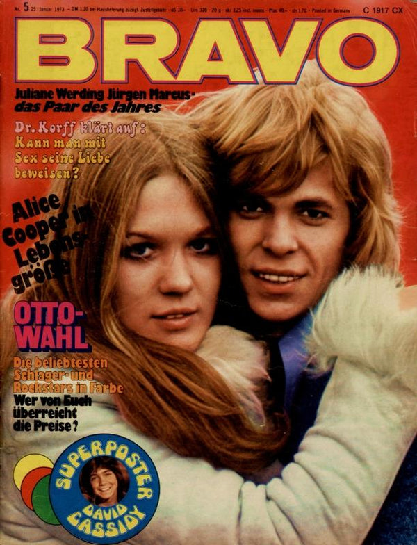BRAVO Nr. 5 vom 25 janvier 1973 – Titelseite: Juliane Werding, Jürgen Marcus