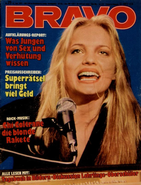 BRAVO Nr. 25 vom June 14, 1973 – Titelseite: Chi Coltrane