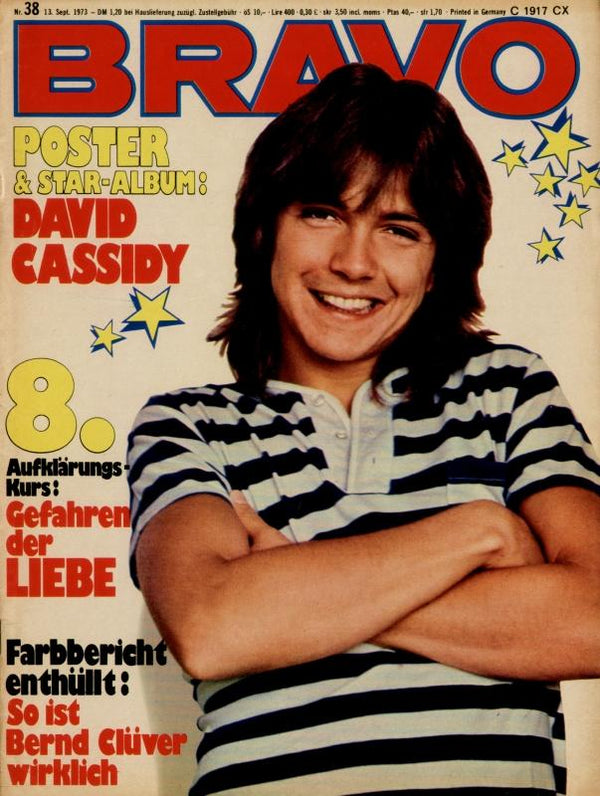 BRAVO Nr. 38 vom 13 septembre 1973 – Titelseite: David Cassidy