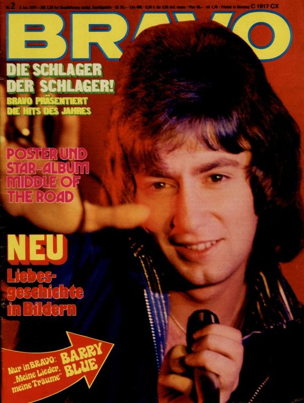 BRAVO Nr. 2 vom 03.01.1974 – Titelseite: Barry Blue