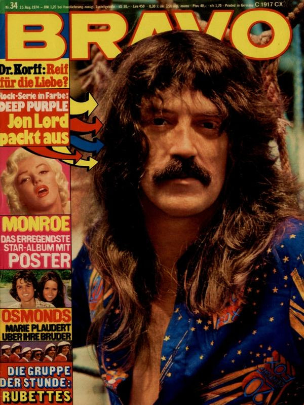 BRAVO Nr. 34 vom 15 août 1974 – Titelseite: Jon Lord