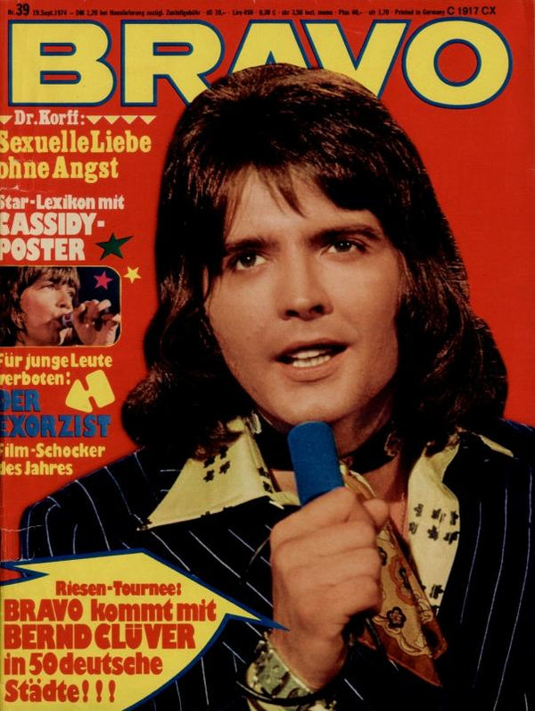 BRAVO Nr. 39 vom 19 septembre 1974 – Titelseite: Bernd Clüver