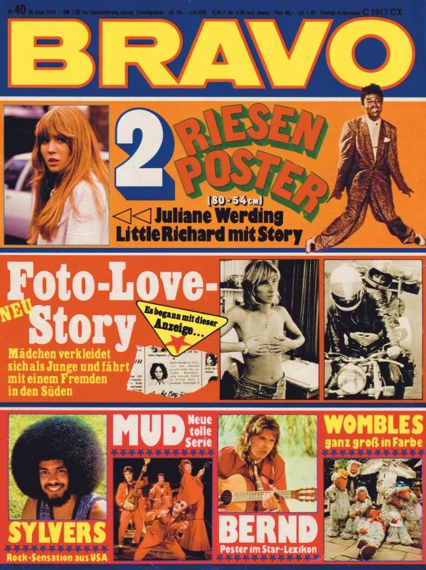 BRAVO Nr. 40 vom 26 septembre 1974 – Titelseite: Divers