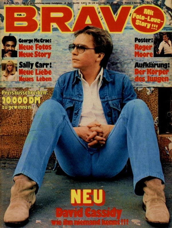BRAVO Nr. 2 vom 2 janvier 1975 – Titelseite: David Cassidy