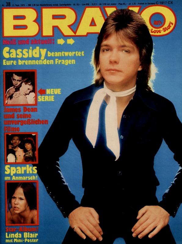 BRAVO Nr. 38 vom 11 septembre 1975 – Titelseite: David Cassidy
